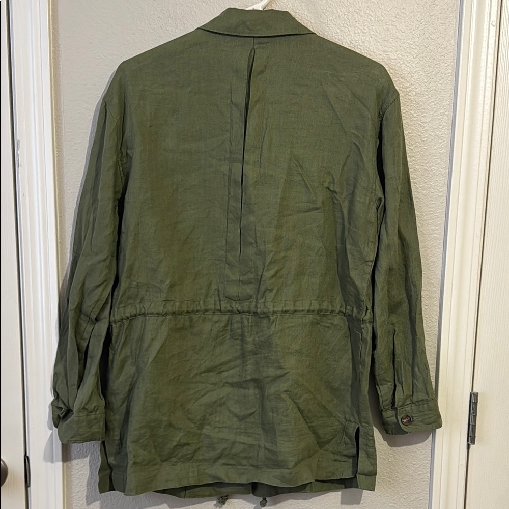 Magaschoni 100% Linen Olive Green Women's Utility… - image 5